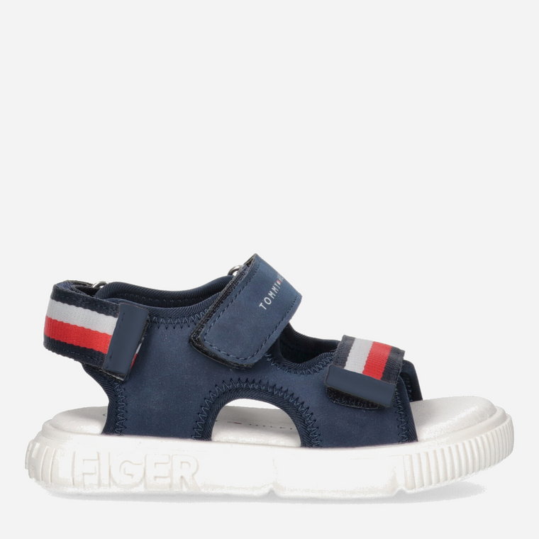 Sandały dziecięce Tommy Hilfiger Stripes Velcro Sandal T1B2-32898-1589800- 29 Blue (8052578176511). Sandały chłopięce