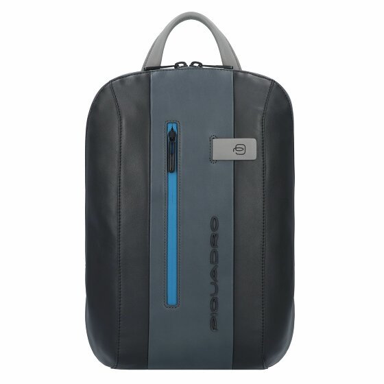 Piquadro Skórzany plecak Urban 39 cm z przegrodą na laptopa grey-black