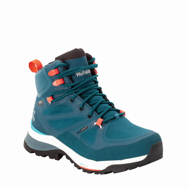 Buty damskie w góry Jack Wolfskin FORCE STRIKER TEXAPORE MID W blue / coral - 36