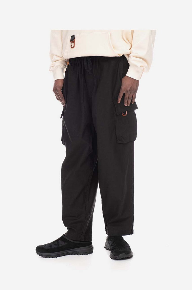 Manastash spodnie męskie kolor czarny w fasonie cargo 7923110011-310