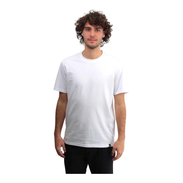 Biała Koszulka z Krótkim Rękawem z Bawełny Kangra