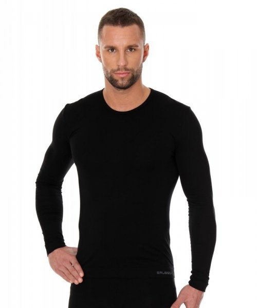 Brubeck LS01120A czarna koszulka męska