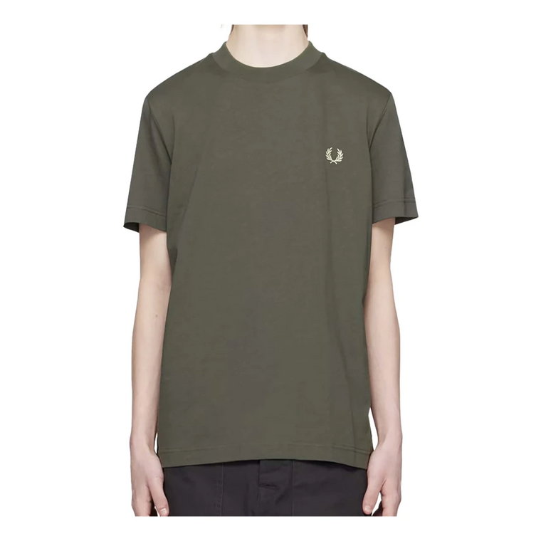 Warped Graphic T-shirt Zielony Field Fred Perry