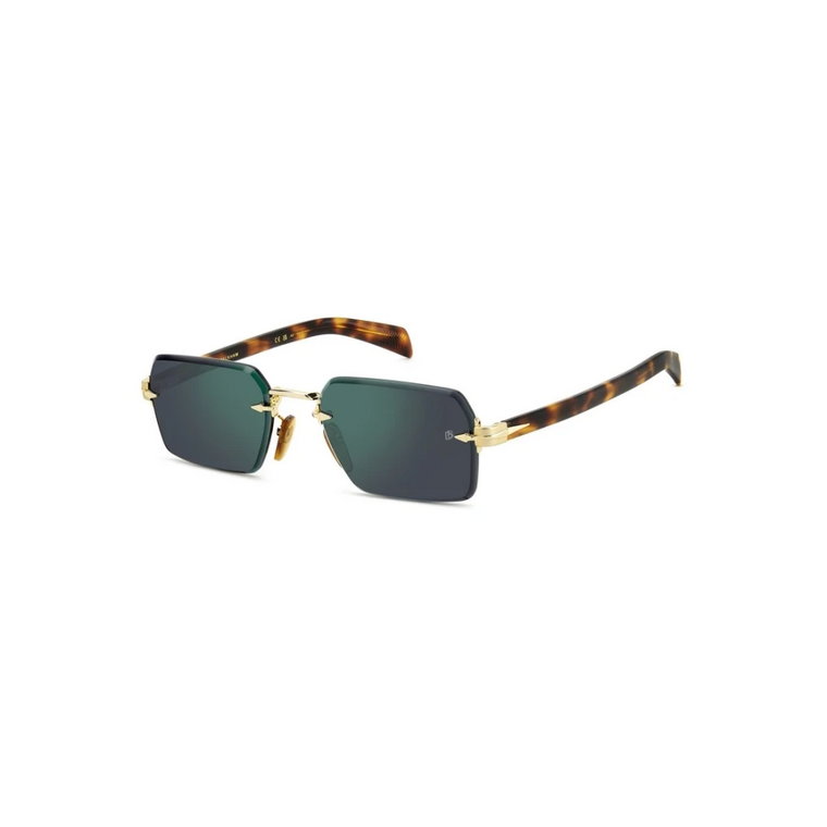 Złote Havana Zielone Lustro Okulary przeciwsłoneczne Eyewear by David Beckham