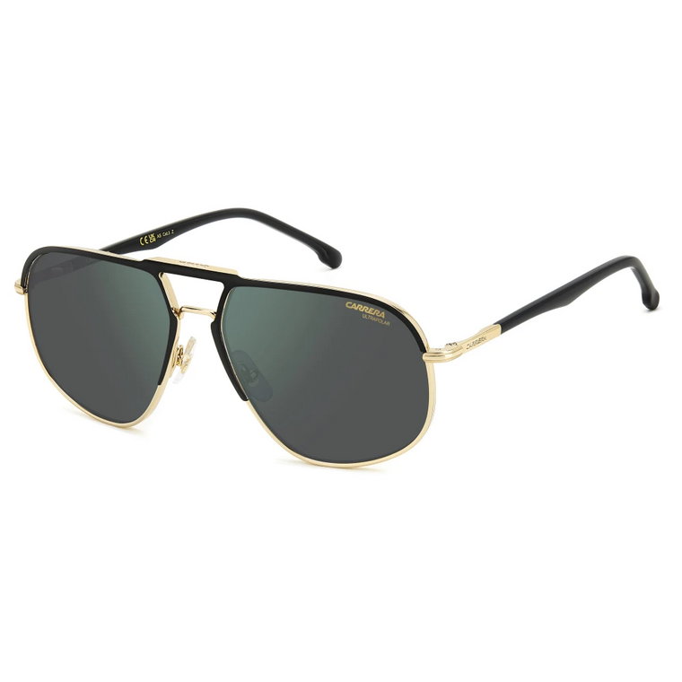 Czarne Złoto/Szare Okulary Przeciwsłoneczne Carrera