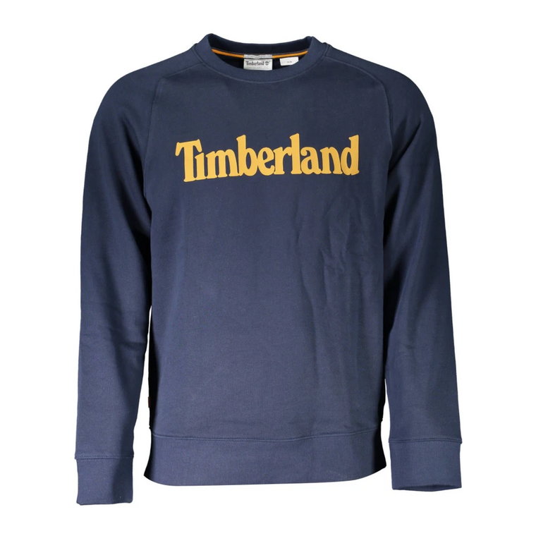 Niebieski Sweter z Nadrukiem Logo Timberland