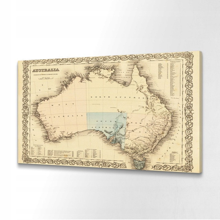 Mapa Australii vintage Fotoobraz na płótnie 30x20