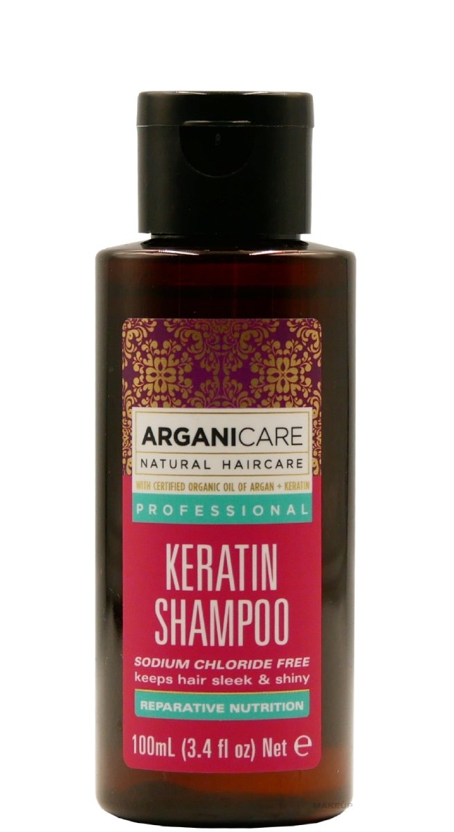 Arganicare Keratin Szampon do włosów, Travel size 100 ml