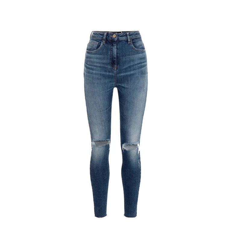 Niebieskie Skinny Jeans Elisabetta Franchi