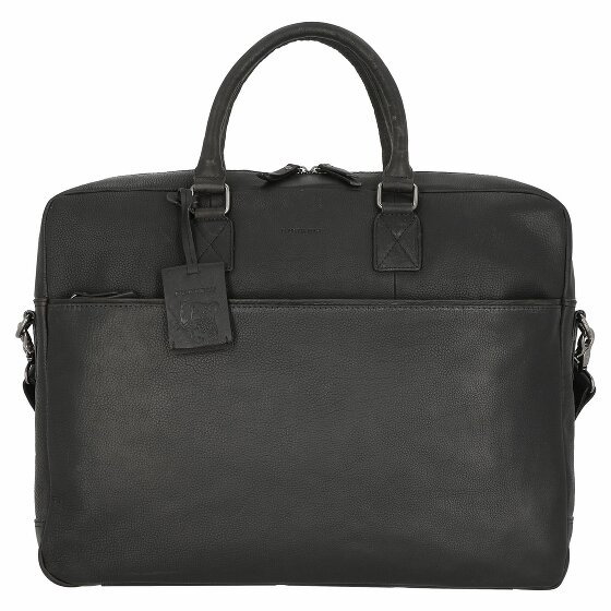 Burkely Antique Avery Briefcase Leather 46 cm Komora na laptopa black