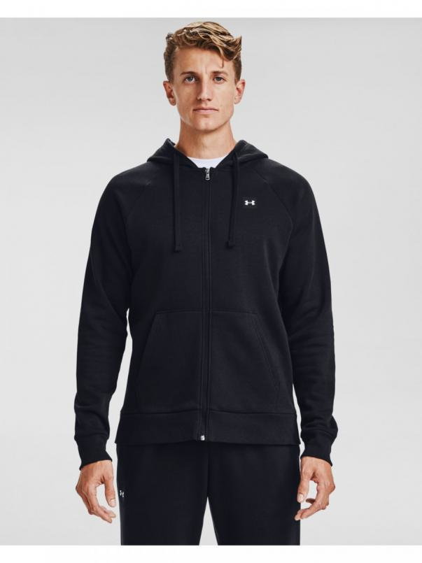 Męska bluza dresowa rozpinana z kapturem UNDER ARMOUR UA Rival Fleece FZ Hoodie - czarna