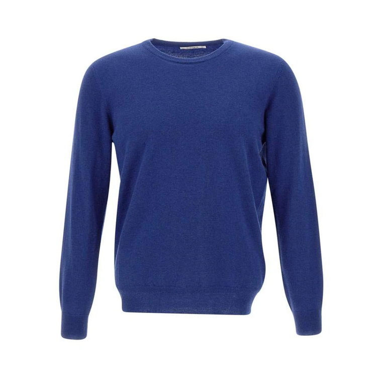 Męski niebieski sweter z wełny Kangra