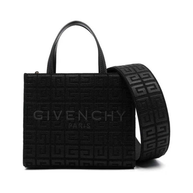 Czarna Torba z Haftem 4G Givenchy