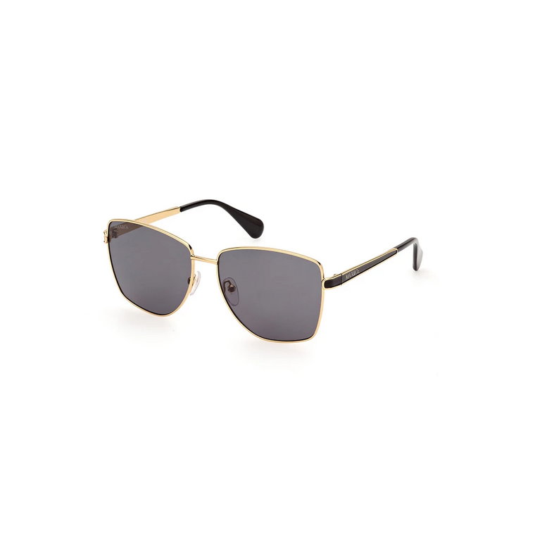 Stylowe okulary przeciwsłoneczne w ciemnej złotej oprawie Max & Co