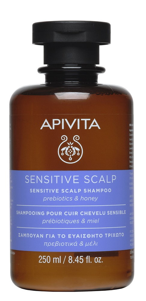 Apivita Sensitive - delikatnie oczyszczający szampon do wrażliwej skóry głowy 250ml
