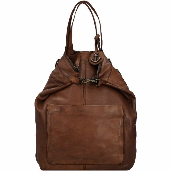 Harbour 2nd Cool Casual Orion Backpack Leather 38 cm Laptop Compartment charming cognac