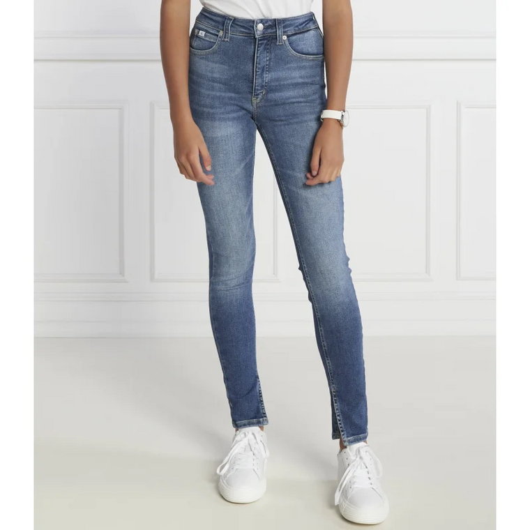 CALVIN KLEIN JEANS Jeansy HIGH RISE SUPER SKINNY ANKLE | Skinny fit