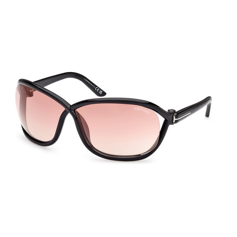 Okulary przeciwsłoneczne z różowymi brązowymi soczewkami Tom Ford