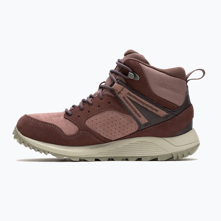 Buty turystyczne damskie Merrell Wildwood Mid Ltr Wp marron/burlwood