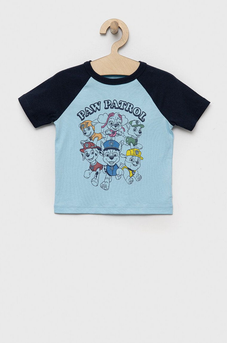 GAP t-shirt dziecięcy x Paw Patrol kolor niebieski z nadrukiem