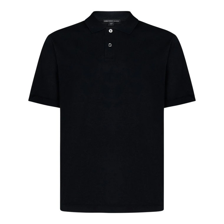 Czarne koszulki i pola dla mężczyzn Aw23 James Perse