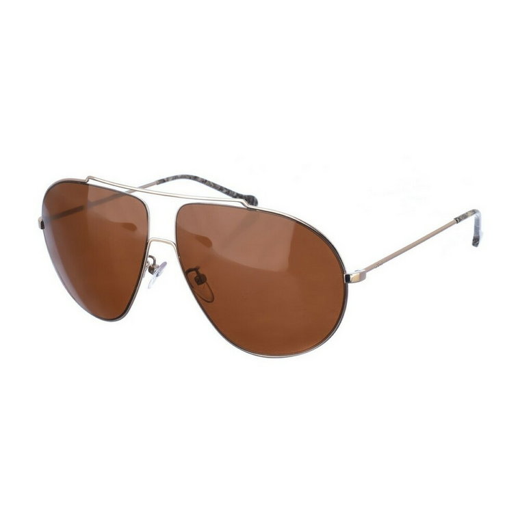 Stylowe okulary przeciwsłoneczne Aviator z ramą Gold-Havana Loewe