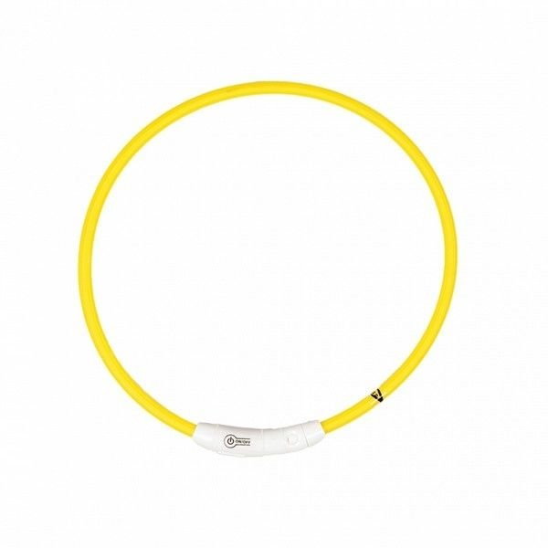 DUVO+ OBROŻA ŚWIECĄCA USB NYLON YELLOW 35cm