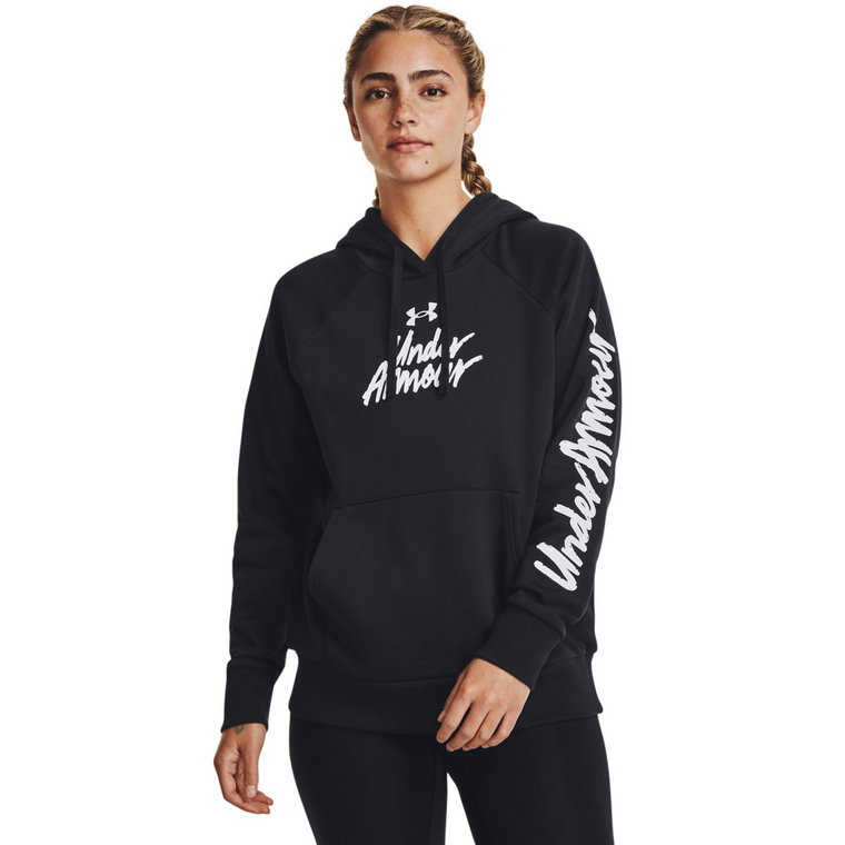 Damska bluza dresowa nierozpinana z kapturem Under Armour UA Rival Fleece Graphic Hdy - czarna