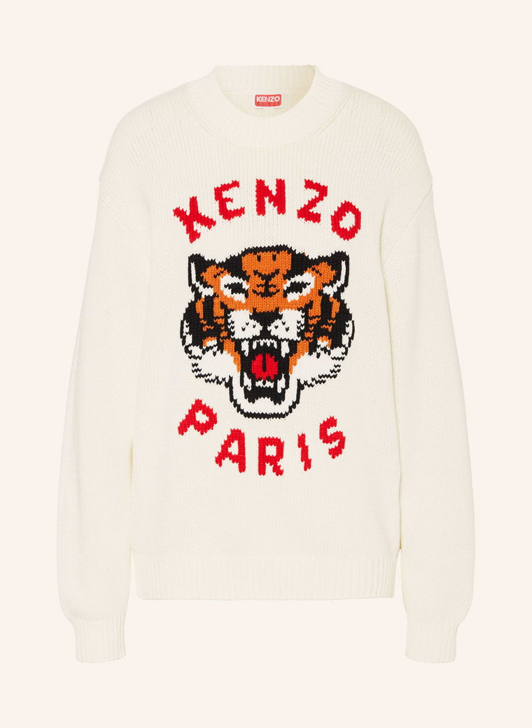 Kenzo Sweter Tiger weiss