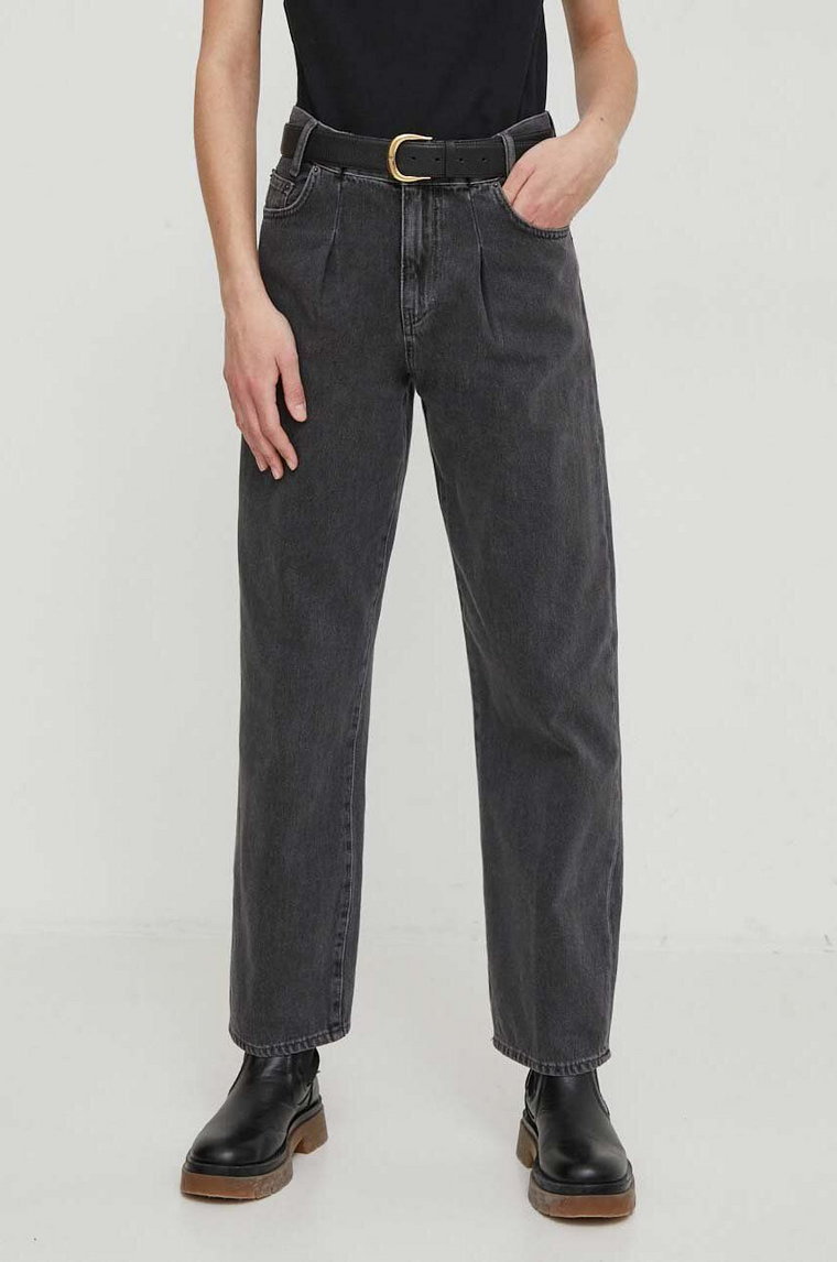 Sisley jeansy damskie high waist