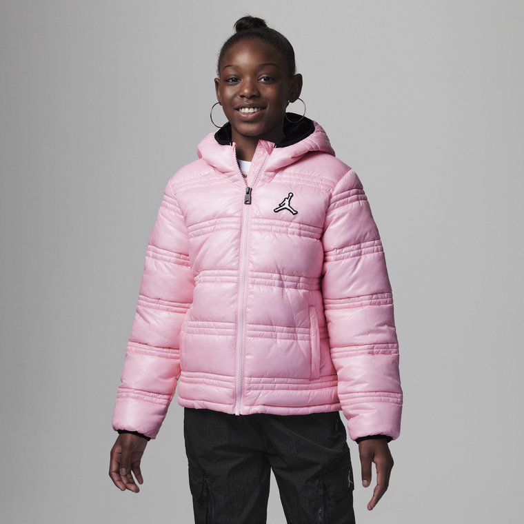 Kurtka dla dużych dzieci Jordan Core Midweight Puffer Jacket - Różowy