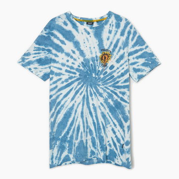Cropp - Niebieska koszulka z efektem tie-dye UNISEX - Niebieski