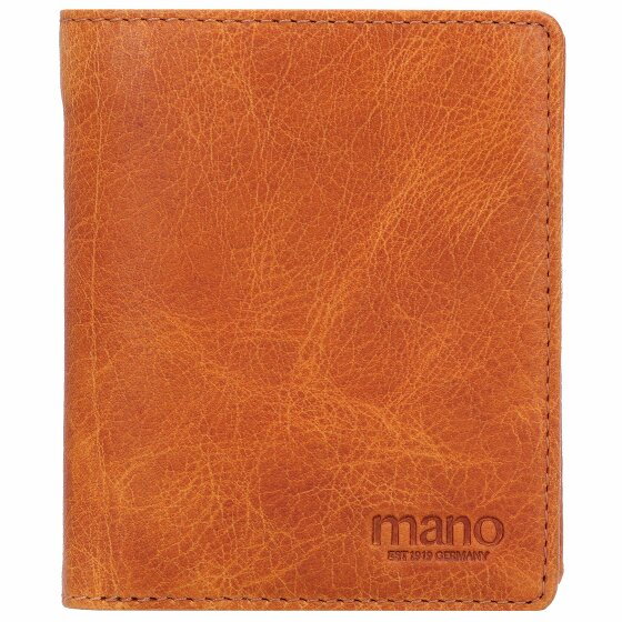 mano Don Pietro Leather Wallet 9 cm cognac