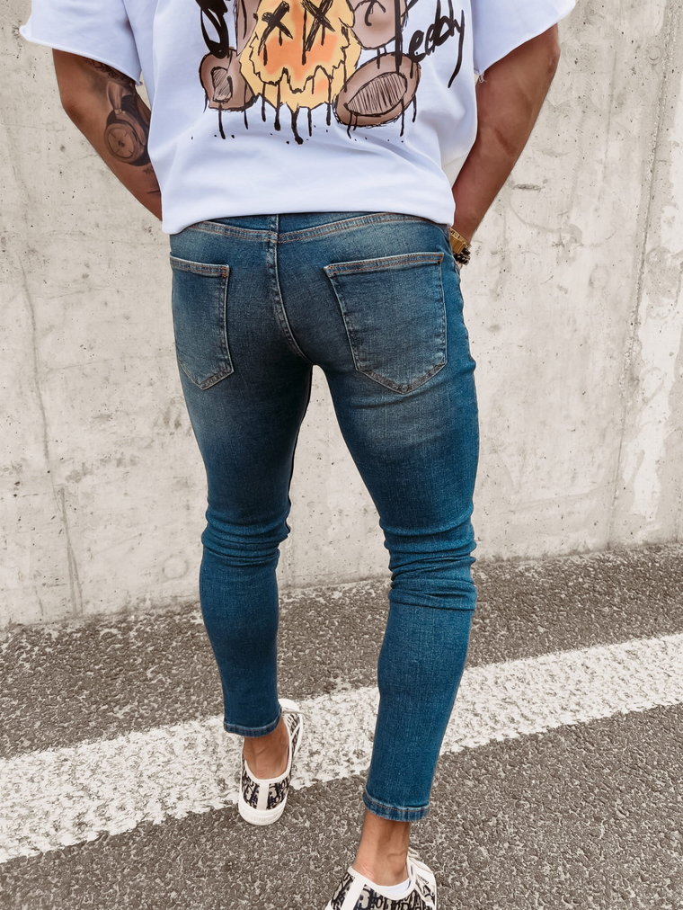 Spodnie jeansowe męskie OLAVOGA LOOK 2023 niebieskie