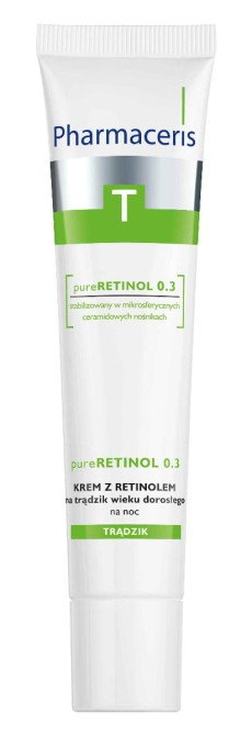 PHARMACERIS T pureRETINOL 0.3 Krem Z Retinolem Na Trądzik Wieku Dorosłego - 40 ml