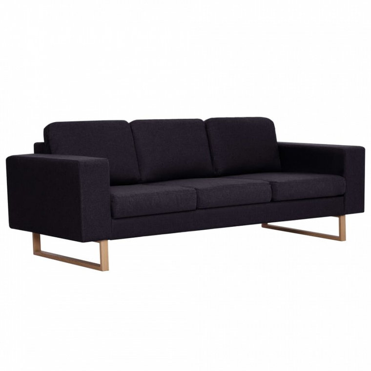 3-osobowa sofa tapicerowana tkaniną czarna kod: V-281390