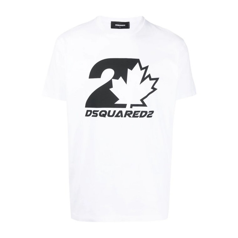 Koszulka z Logo z Bawełny dla Mężczyzn Dsquared2
