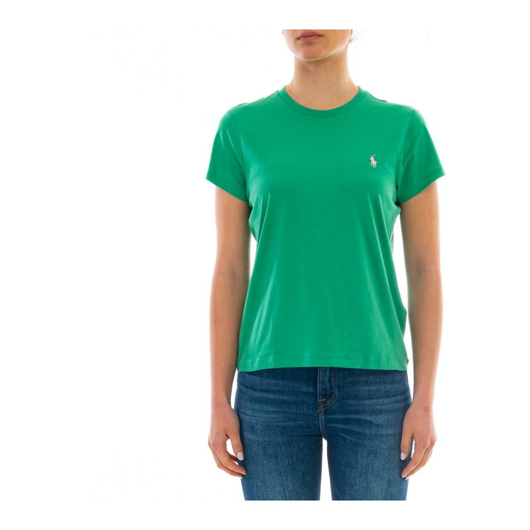 Zielona Bawełniana Koszulka z Dżerseju Polo Ralph Lauren