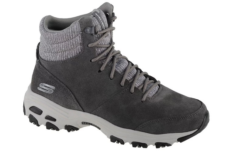 Skechers D'Lites - Chill Flurry 49727-CCL, Damskie, Szare, trapery, skóra zamszowa, rozmiar: 37