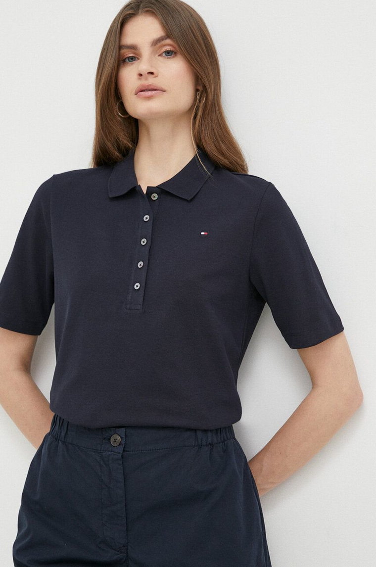 Tommy Hilfiger polo damski kolor granatowy WW0WW37820