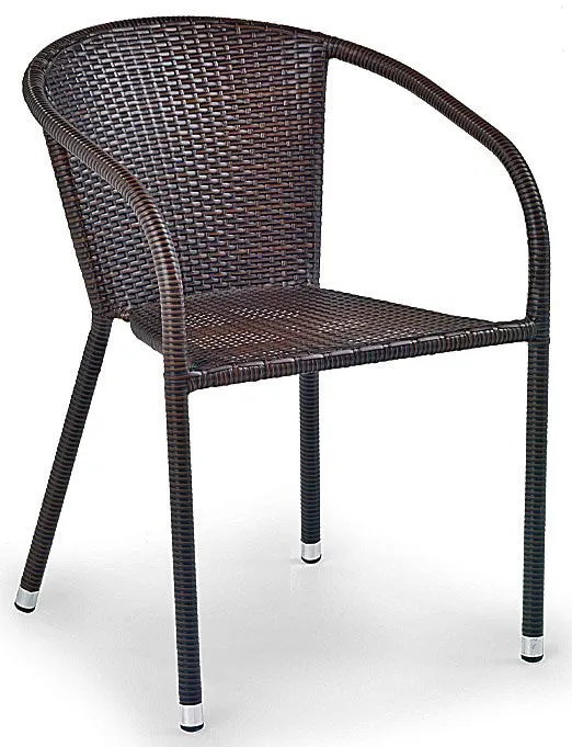 Brązowe rattanowe krzesło ogrodowe - Lukka