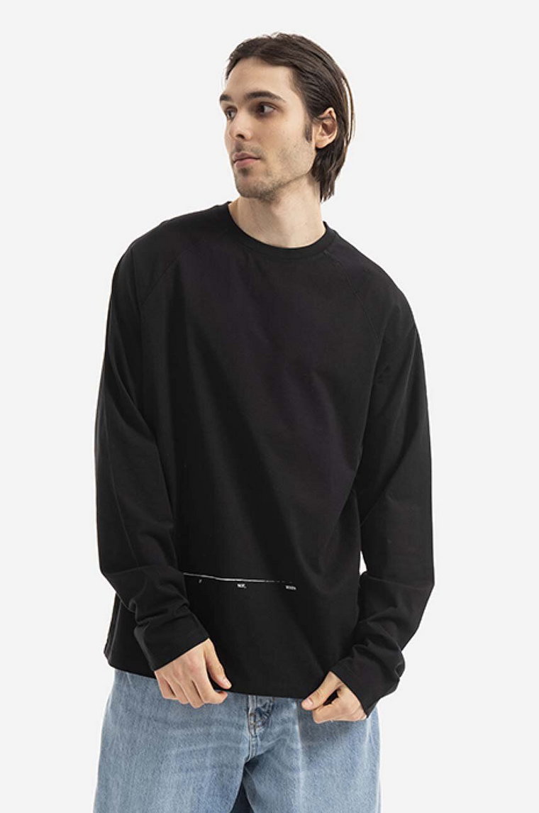 Tom Wood bluza bawełniana Rivoli Long Sleeve 22292.975 męska kolor czarny z nadrukiem 22292.975-BLACK