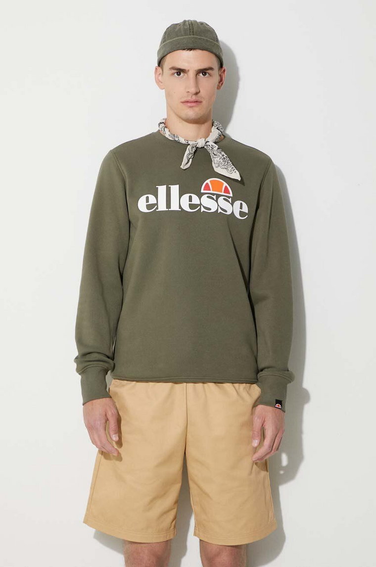 Ellesse bluza męska kolor zielony wzorzysta