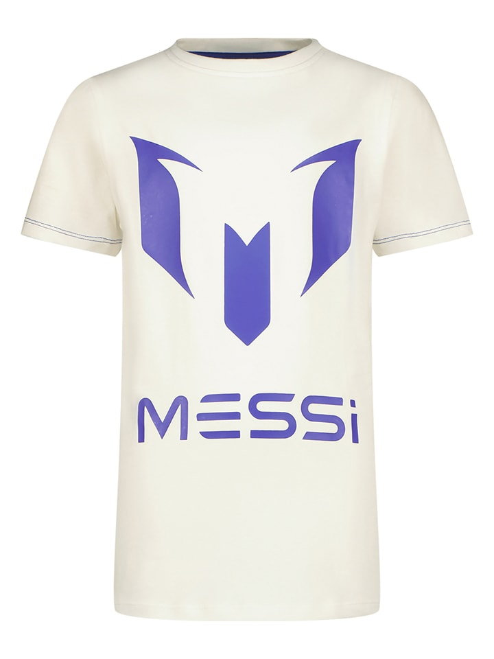 Messi Koszulka w kolorze kremowo-niebieskim