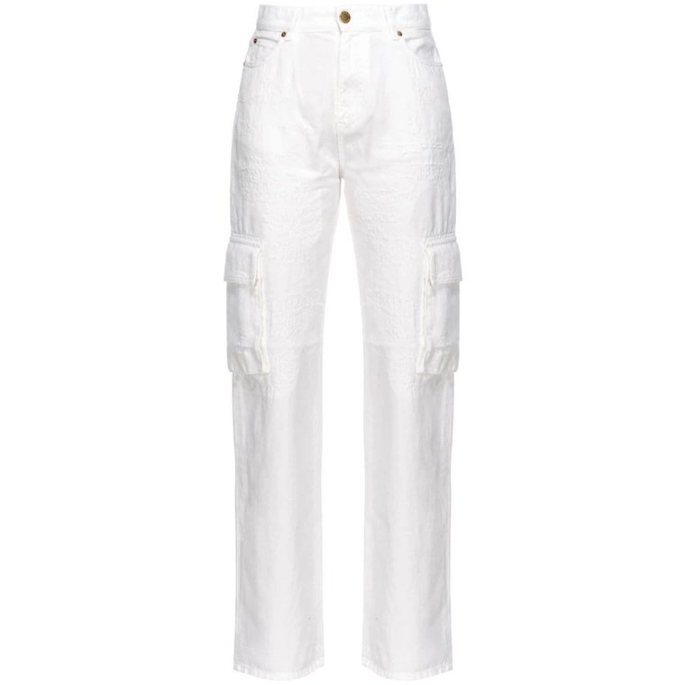 Białe Spodnie ze Stylem Pinko