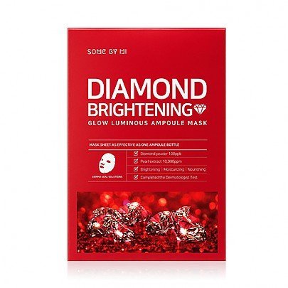 Some by Mi, Diamond Brightening Calming Glow Luminous Ampoule Mask, 1szt.