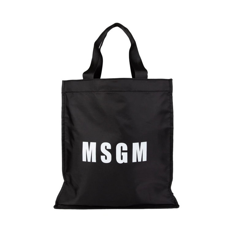 Pionowa torba z kontrastowym logo Msgm