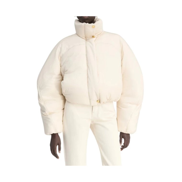 Off White Cropped Puffer Jacket Jacquemus