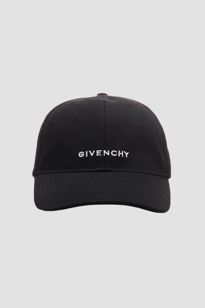 GIVENCHY Czarna czapka z daszkiem Curved