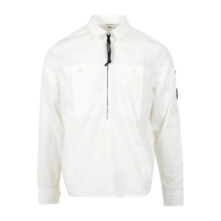 Ulepsz swoją codzienną garderobę tym białym koszulem C.p. Company